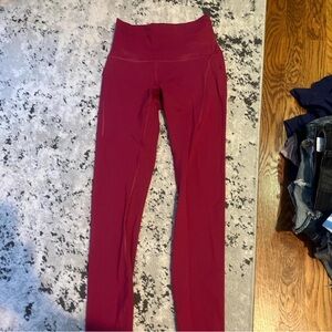 Lululemon wunder under leggings with side pockets